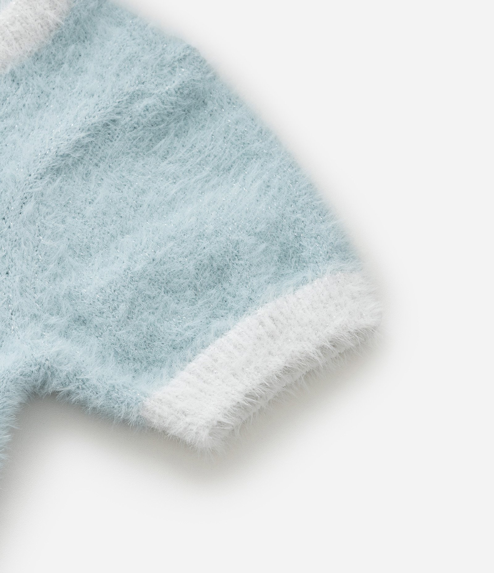 Blusa Infantil com Pelinhos e Estampa Coração - Tam 5 a 14 Anos Azul 5