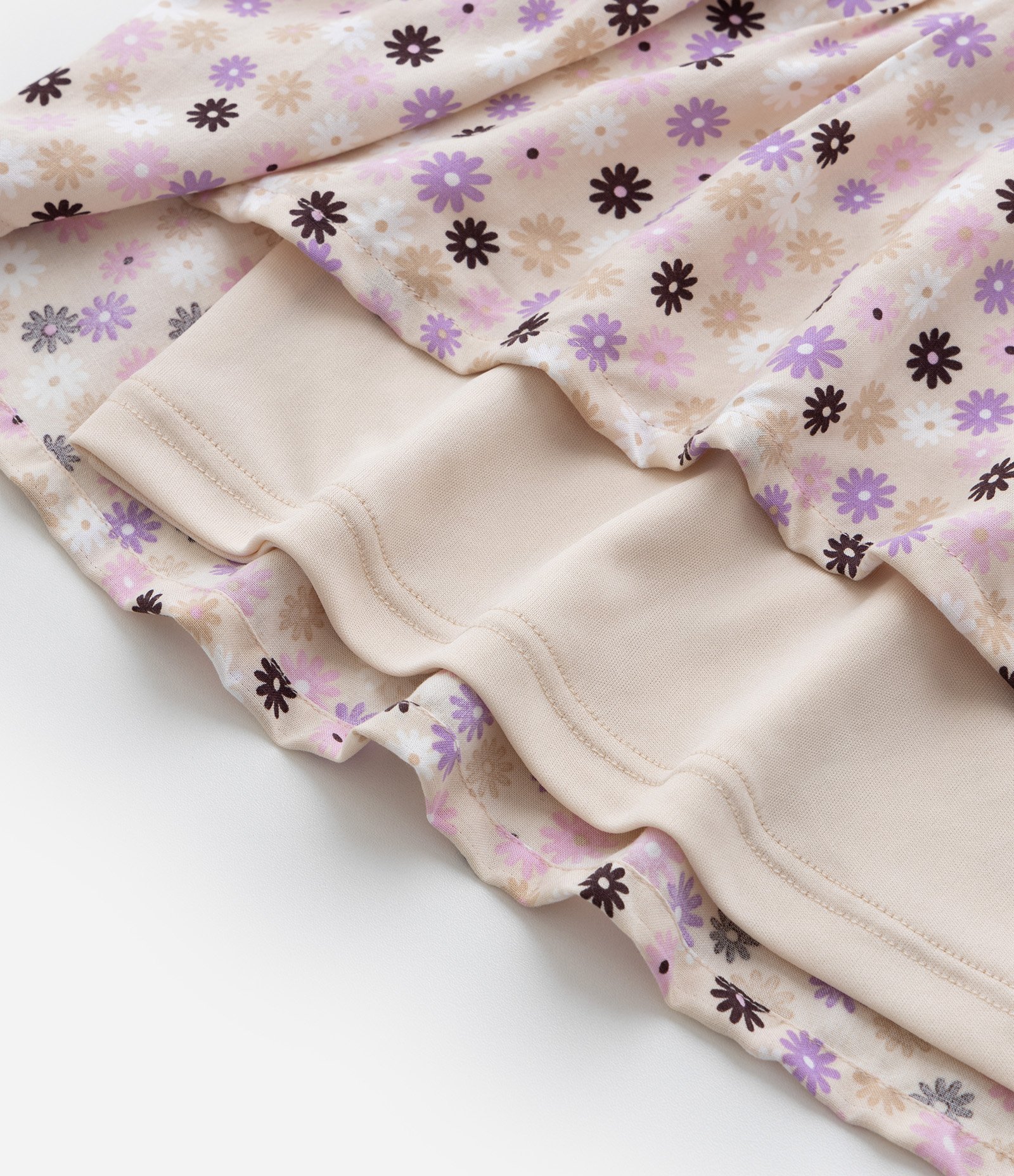 Vestido Infantil com Estampa Floral - Tam 5 a 14 Anos Bege 7