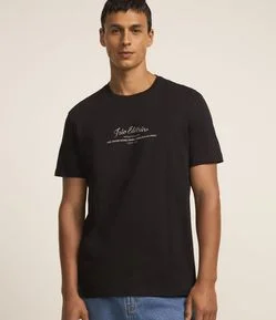 Camiseta em Algodão com Estampa Trio Elétrico