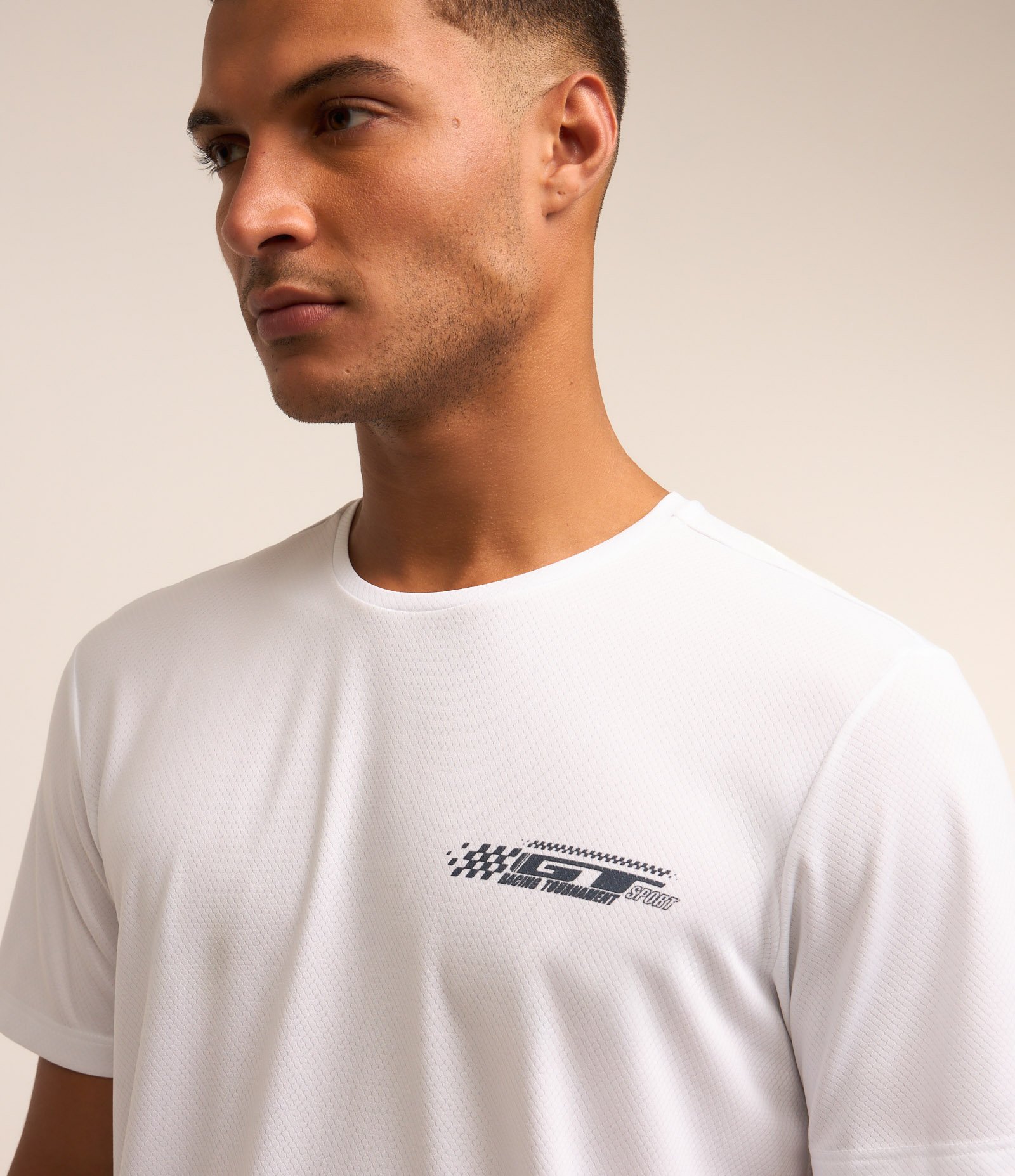 Camiseta Esportiva em Tecnologia Dry com Estampa Lettering Branco 4