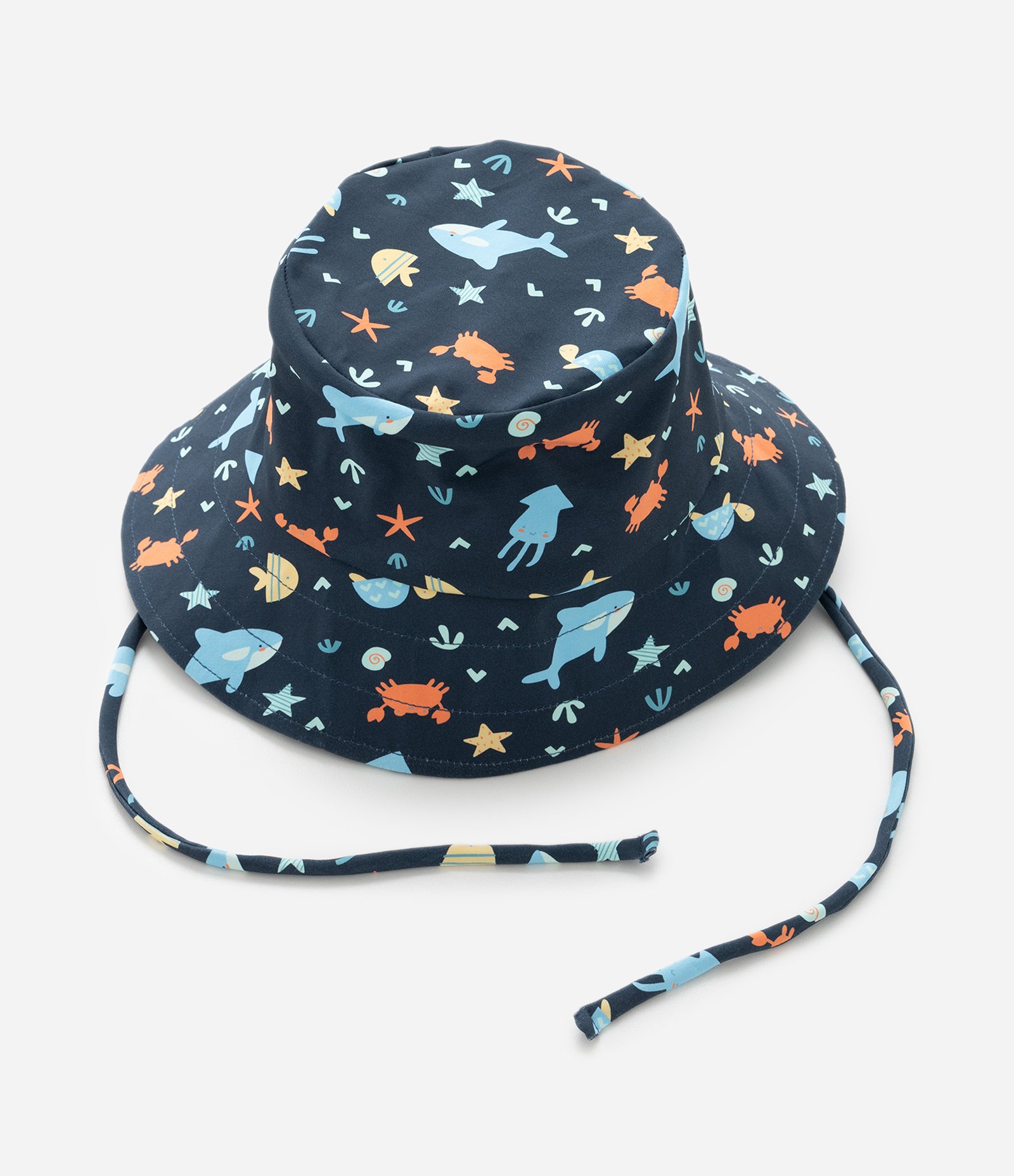 Conjunto Infantil com Proteção UV e Estampa Caranguejo - Tam 1 a 4 Anos Azul 10