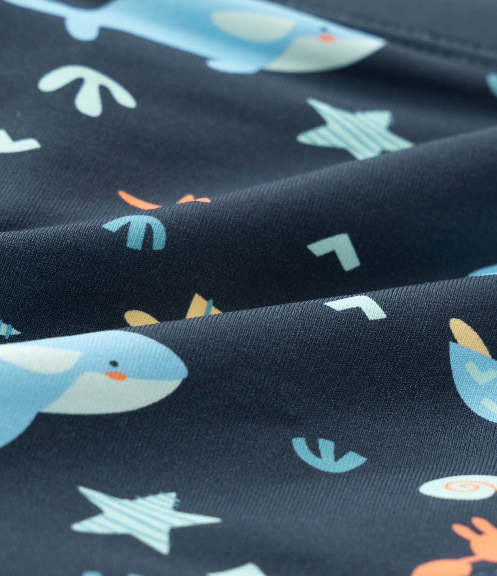 Conjunto Infantil com Proteção UV e Estampa Caranguejo - Tam 1 a 4 Anos Azul 7