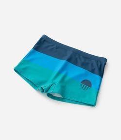 Conjunto Infantil com Proteção UV e Estampa de Listras - Tam 5 a 14 Anos