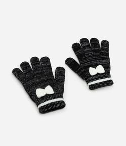 Luva Infantil com Laço Aplicado  -Tam P ao G