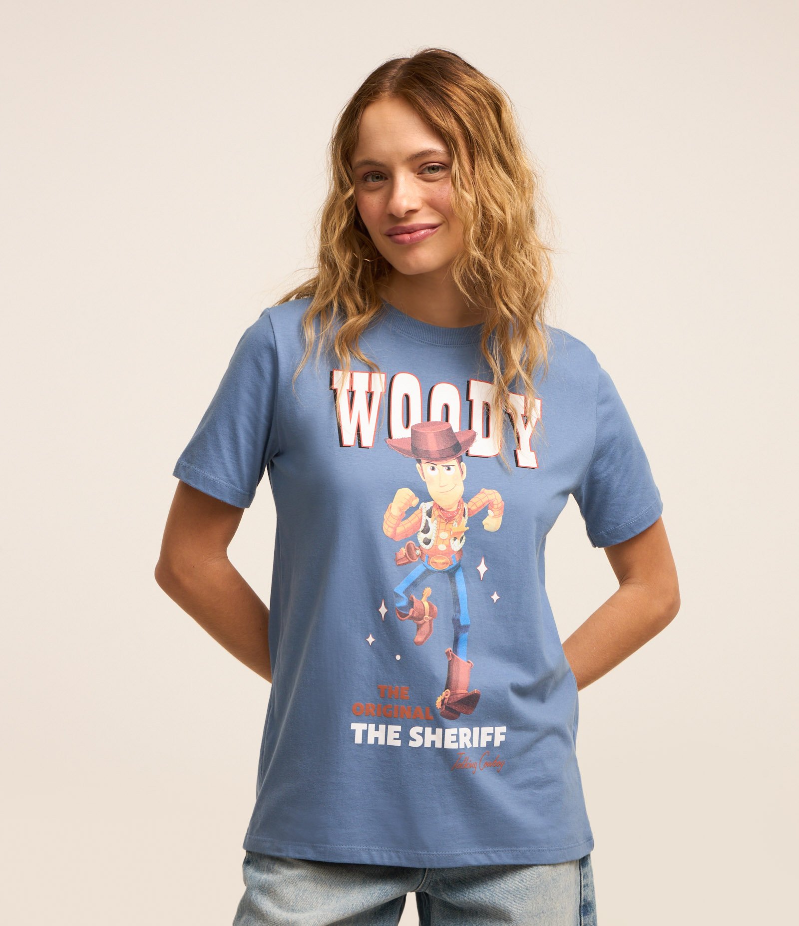 Camiseta T-shirt em Algodão com Estampa Woody Azul 1