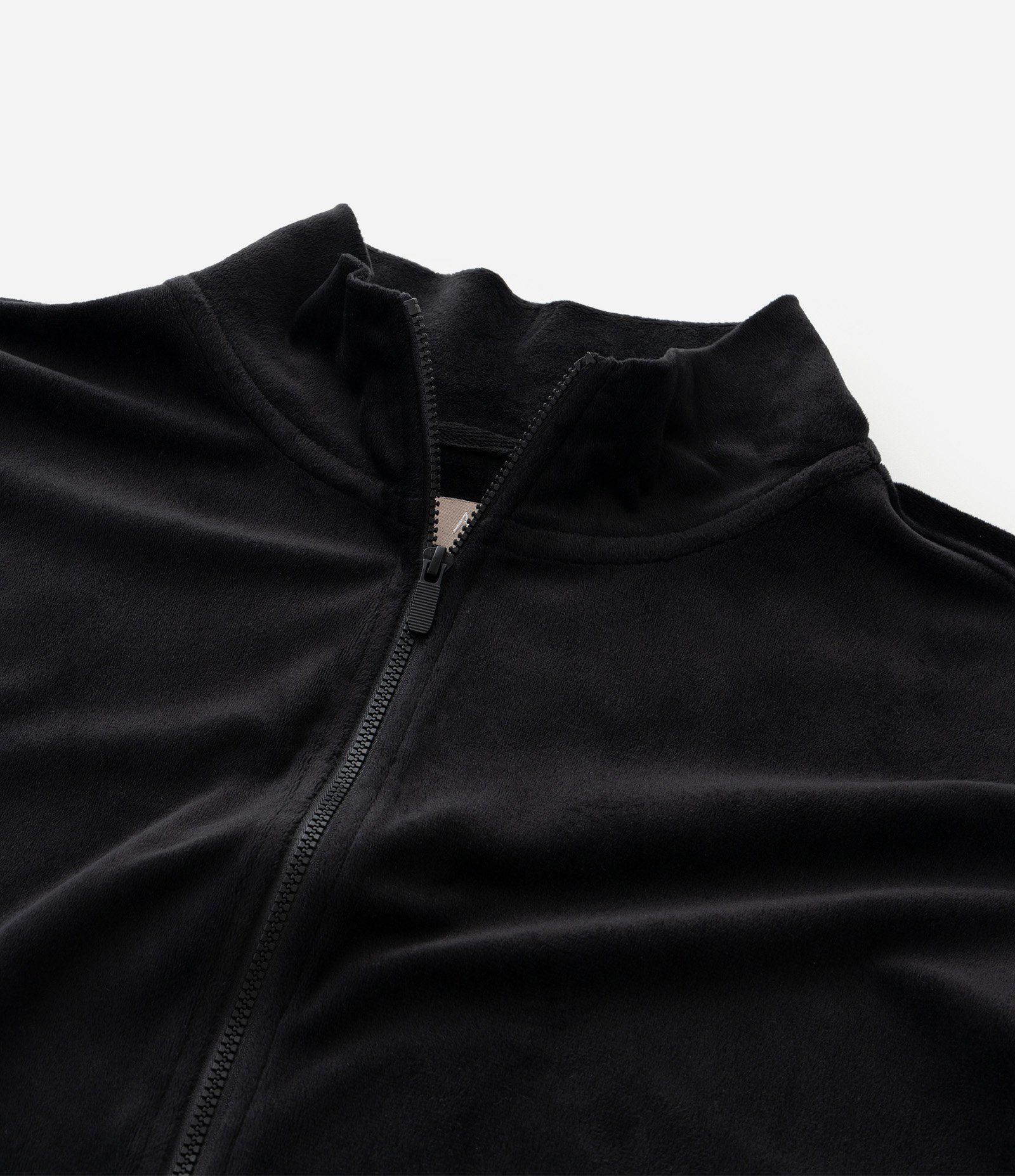 Jaqueta Esportiva em Plush Com Gola Alta Curve & Plus Size Preto 8