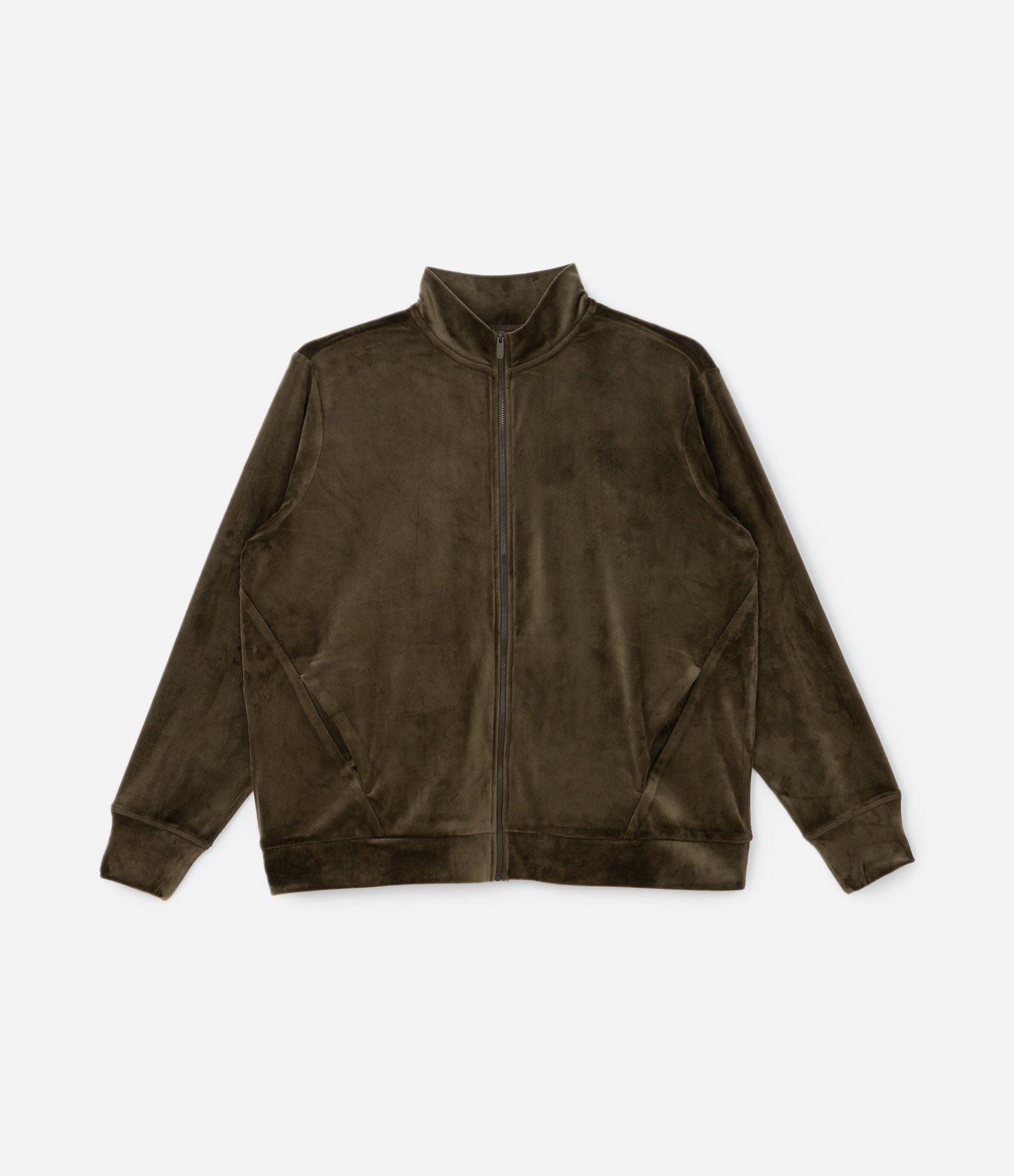 Jaqueta Esportiva em Plush Com Gola Alta Curve & Plus Size Verde 5