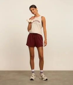 Bermuda Esportiva em Microfibra com Patch Bordado