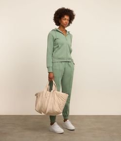 Calça Esportiva de Moletom com Friso Frontal