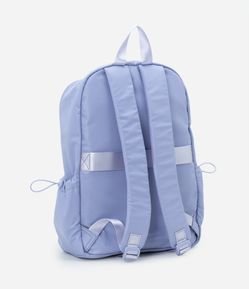 Mochila em PU Metalizado com Bolsos Frontais e Laterais