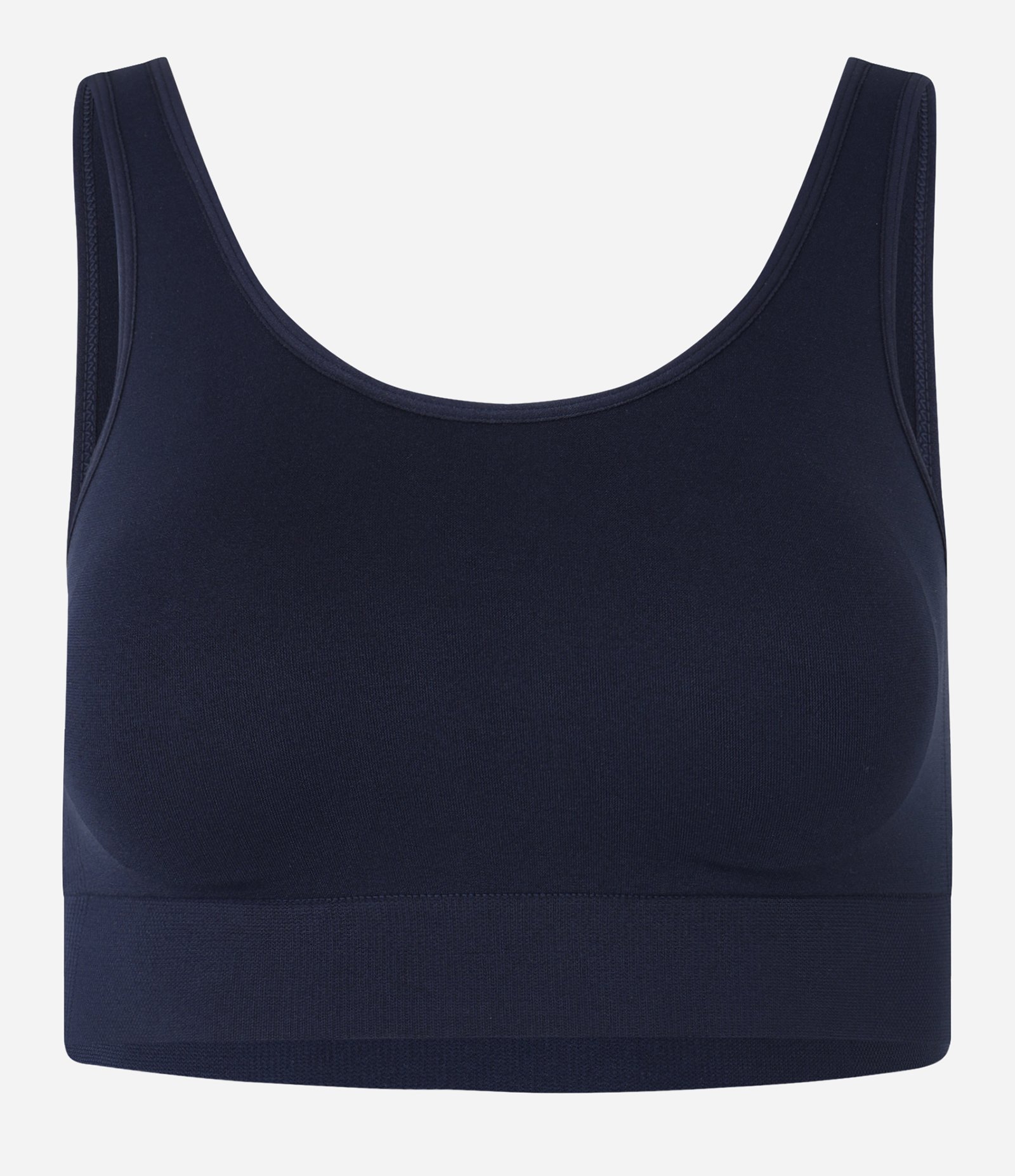 Top Esportivo com Bojo em Poliamida Seamless Azul Marinho 6