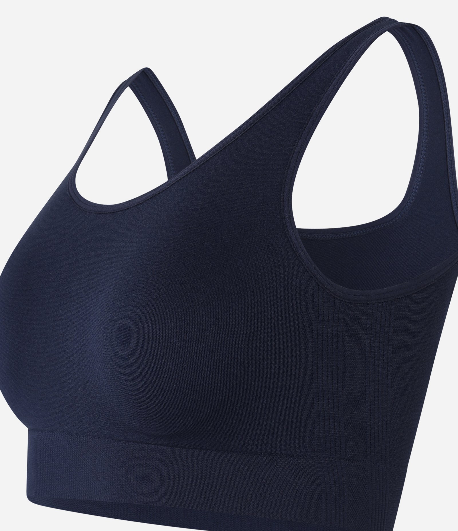 Top Esportivo com Bojo em Poliamida Seamless Azul Marinho 7