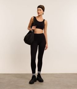 Calça Legging Esportiva Canelado em Ribana Seamless
