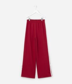 Calça Reta Infantil com Listras e Lacinho - Tam 7 a 14 Anos