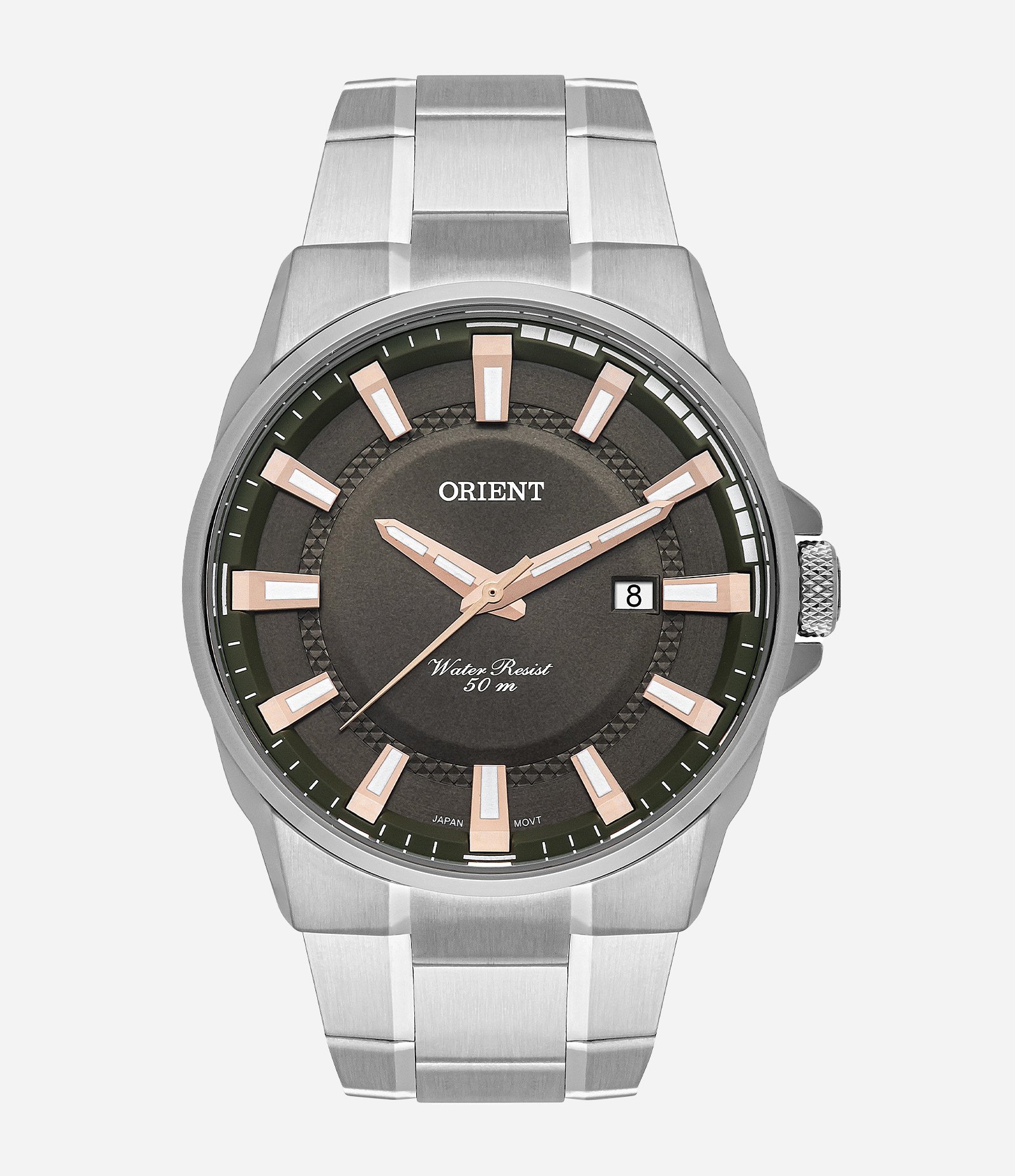 Relógio Orient Masculino com Pulseira e Caixa em Aço Prata 1