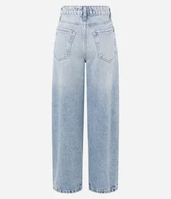 Calça Baggy em Jeans com Puídos Dirty