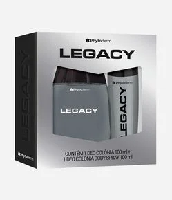 Kit Phytoderm Masculino Legacy Deo Colônia 100ml + Body Spray 120ml