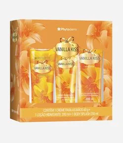 Kit Phytoderm Feminino Vanilla Kiss Deo Colônia Splash 200ml + Creme de Mãos 60g + Loção Hidratante 200ml