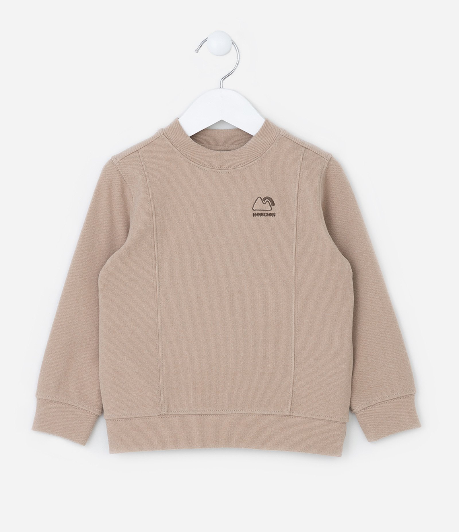 Blusão Infantil com Frisos e Bordado - Tam 1 a 5 Anos Marrom 1