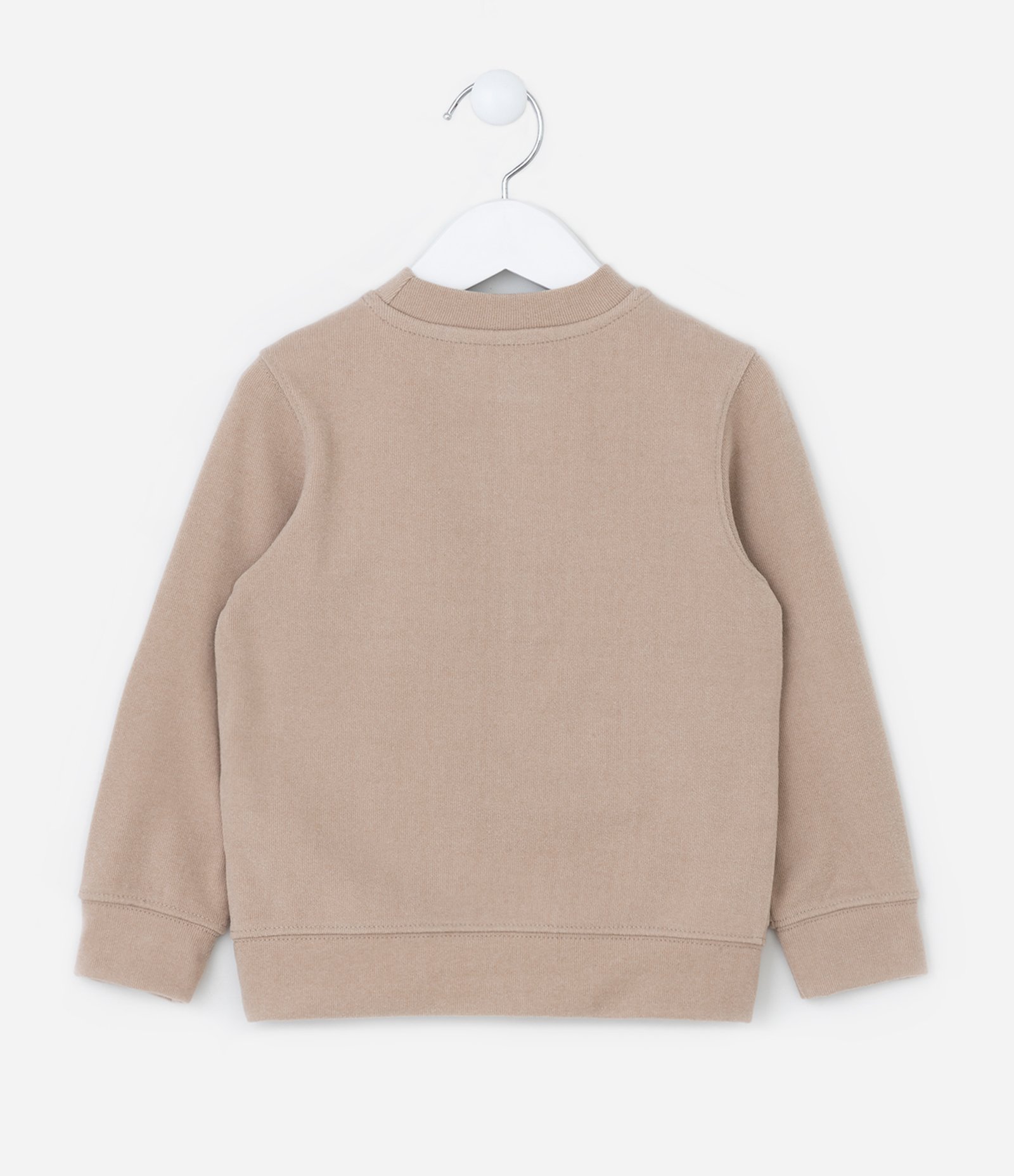 Blusão Infantil com Frisos e Bordado - Tam 1 a 5 Anos Marrom 2