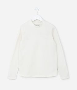 Suéter Infantil em Fleece com Gola Alta - Tam 5 a 14 Anos