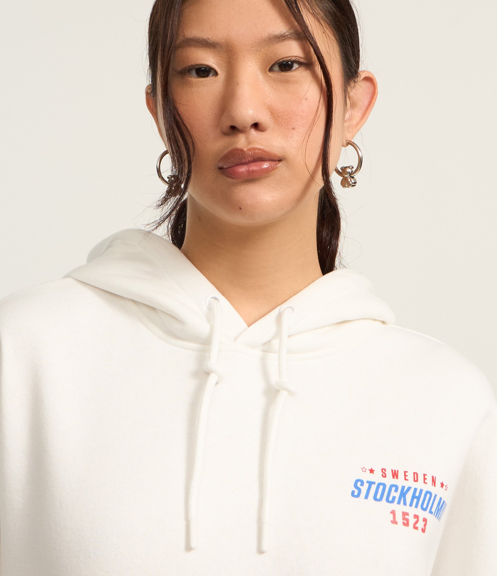 Moletom Overtop com Forro Fleece e Bordado Atoalhado Branco 3
