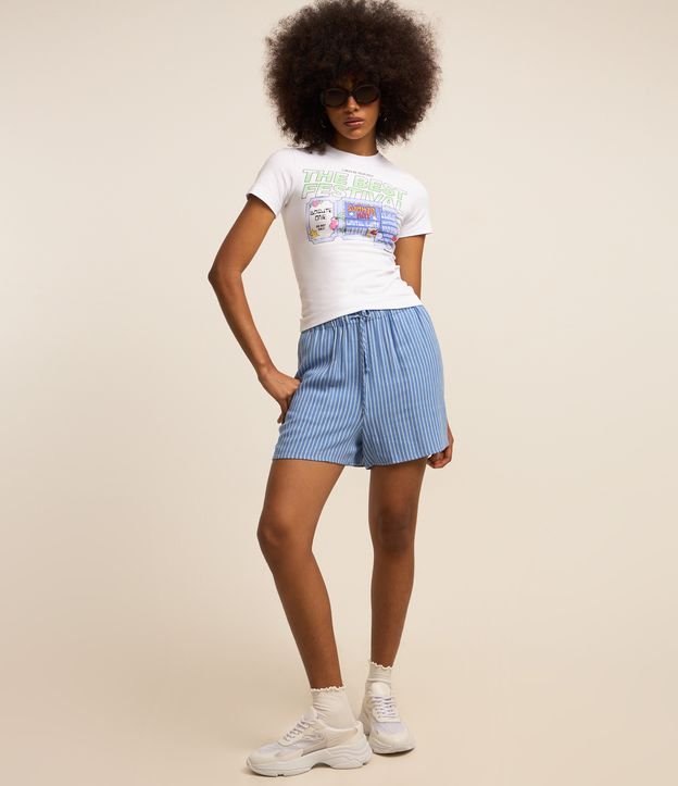 Blusa New T-shirt em Algodão com Estampa The Best Festival