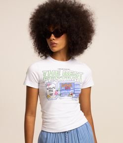 Blusa New T-shirt em Algodão com Estampa The Best Festival