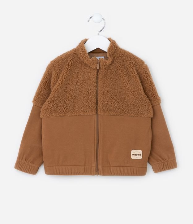 Conjunto Infantil Quentinho com Recorte em Sherpa - Tam - 1 a 5 Anos
