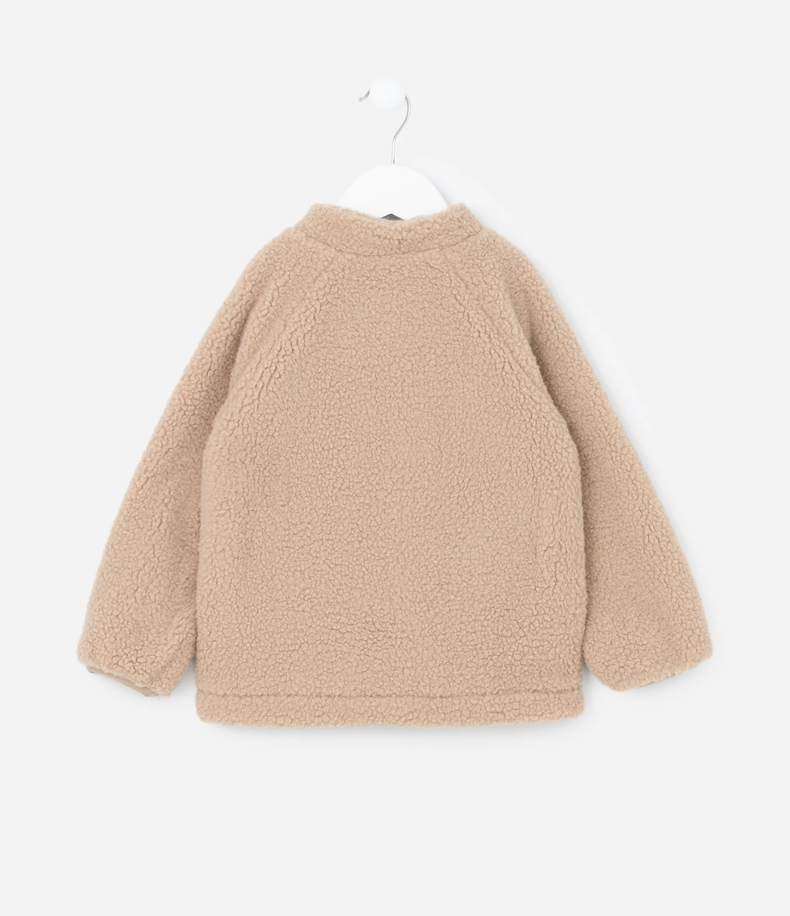 Jaqueta Infantil em Sherpa com Bolsinhos - Tam 1 a 4 Anos Bege 2