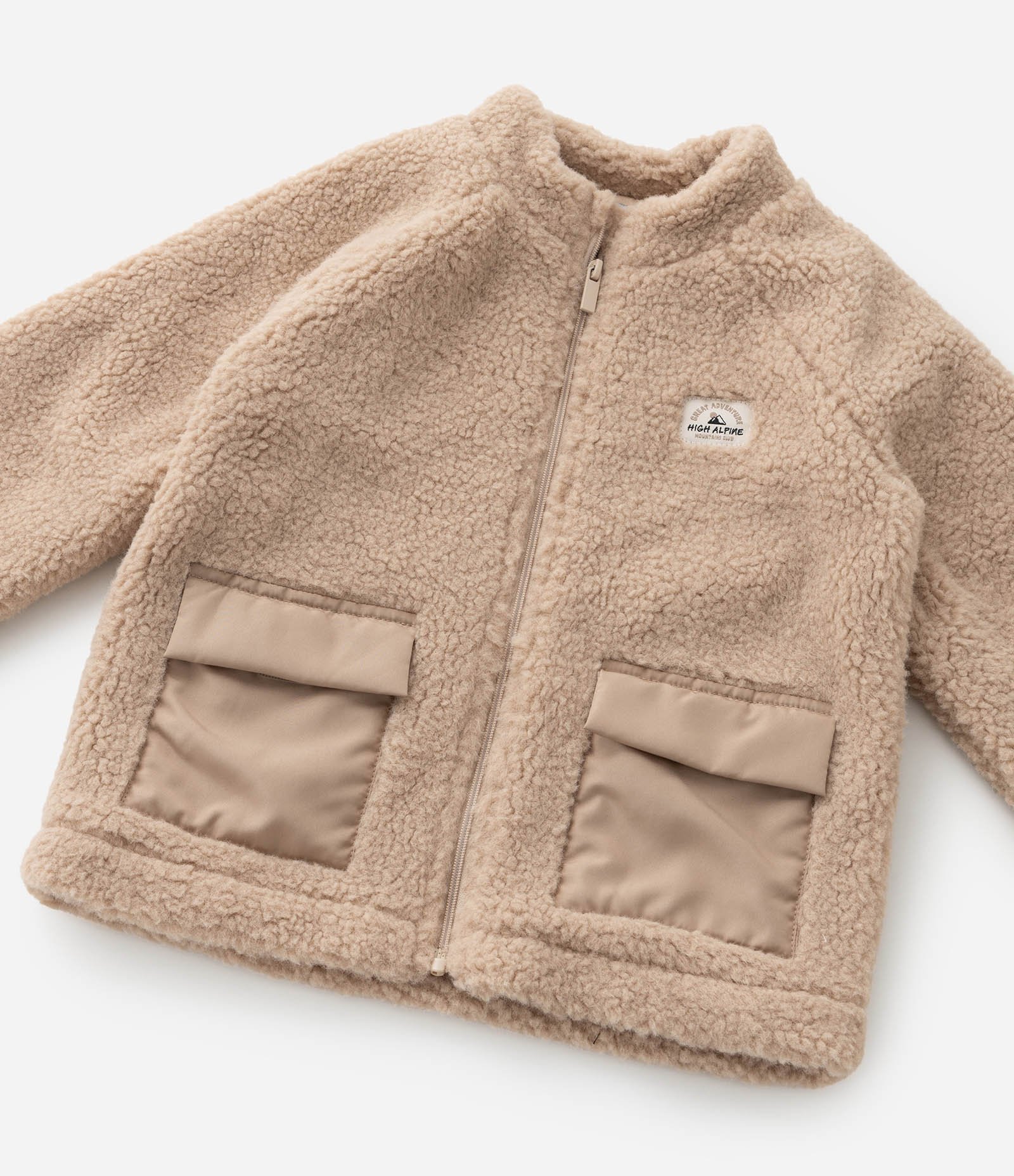 Jaqueta Infantil em Sherpa com Bolsinhos - Tam 1 a 4 Anos Bege 7