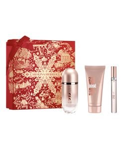 Kit Perfume Carolina Herrera 212 VIP Rose Eau de Parfum Feminino 80ml + Creme Corporal 100ml + Perfume Travel Size 212 VIP Rose Eau de Parfum 10ml