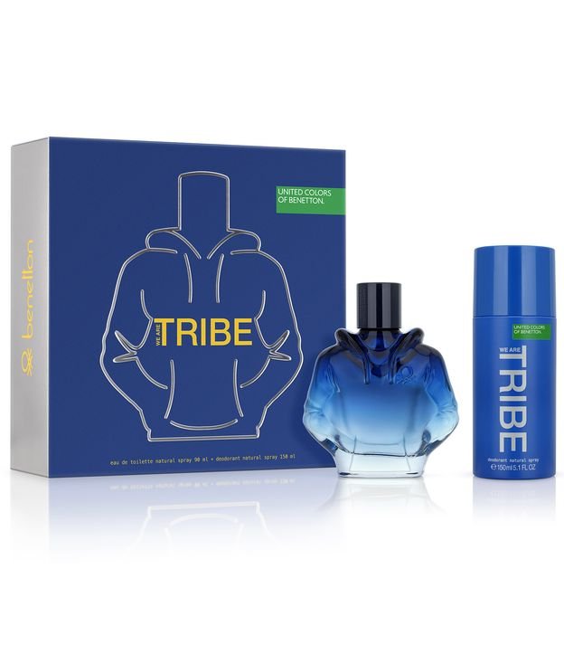 Kit Benetton United Colors We Are Tribe Eau de Toilette Masculino 90 ml + Desodorante 150 ml