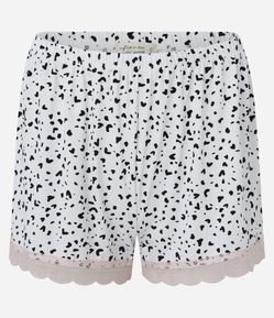 Pijama Short Doll em Microfibra com Estampa de Vaquinha