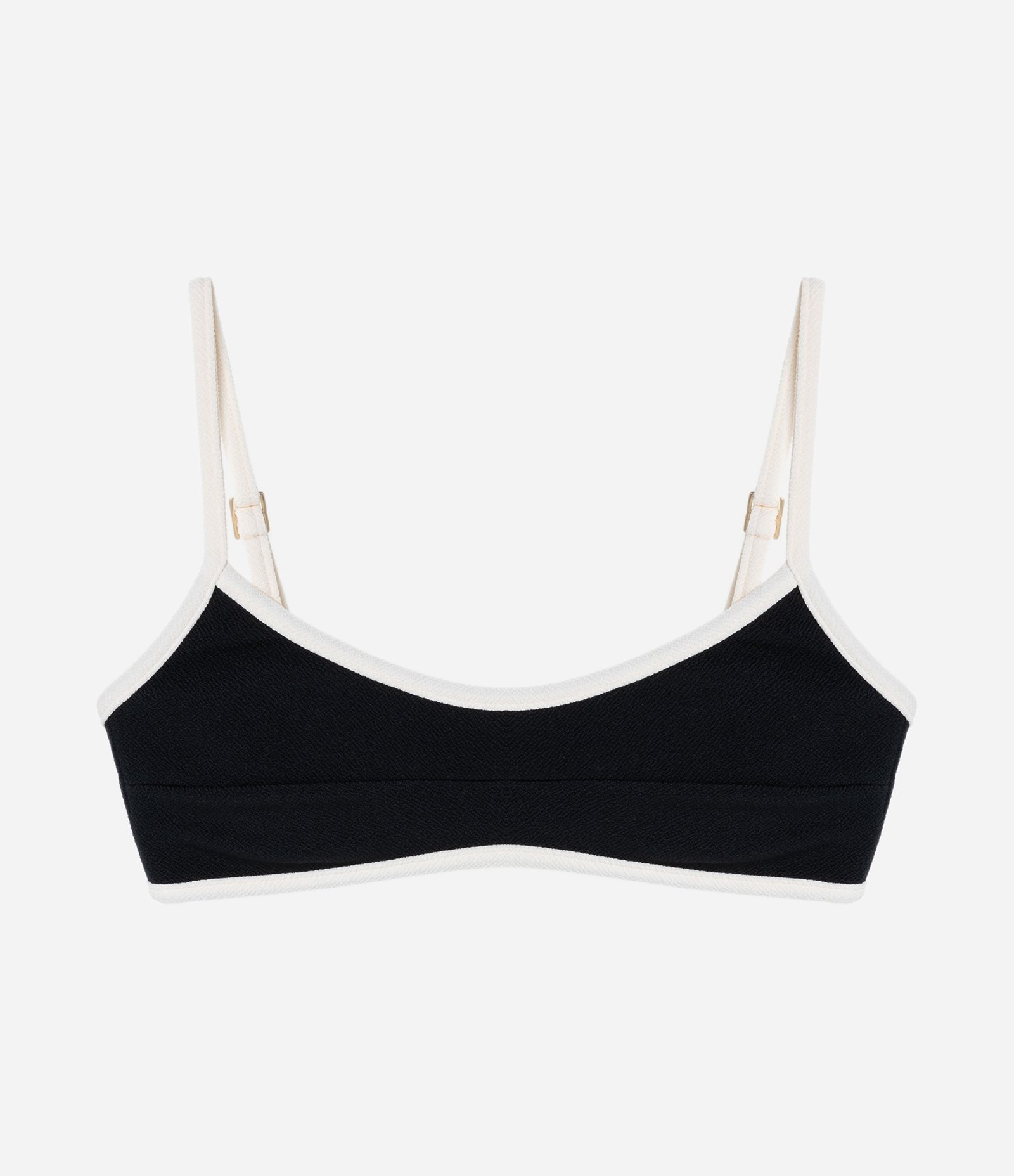 Biquíni Top Camisetinha em Microfibra com Viés Contrastante Preto 5