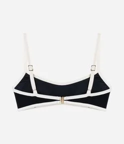 Biquíni Top Camisetinha em Microfibra com Viés Contrastante