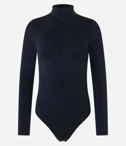 Body em Poliamida Seamless com Gola Alta