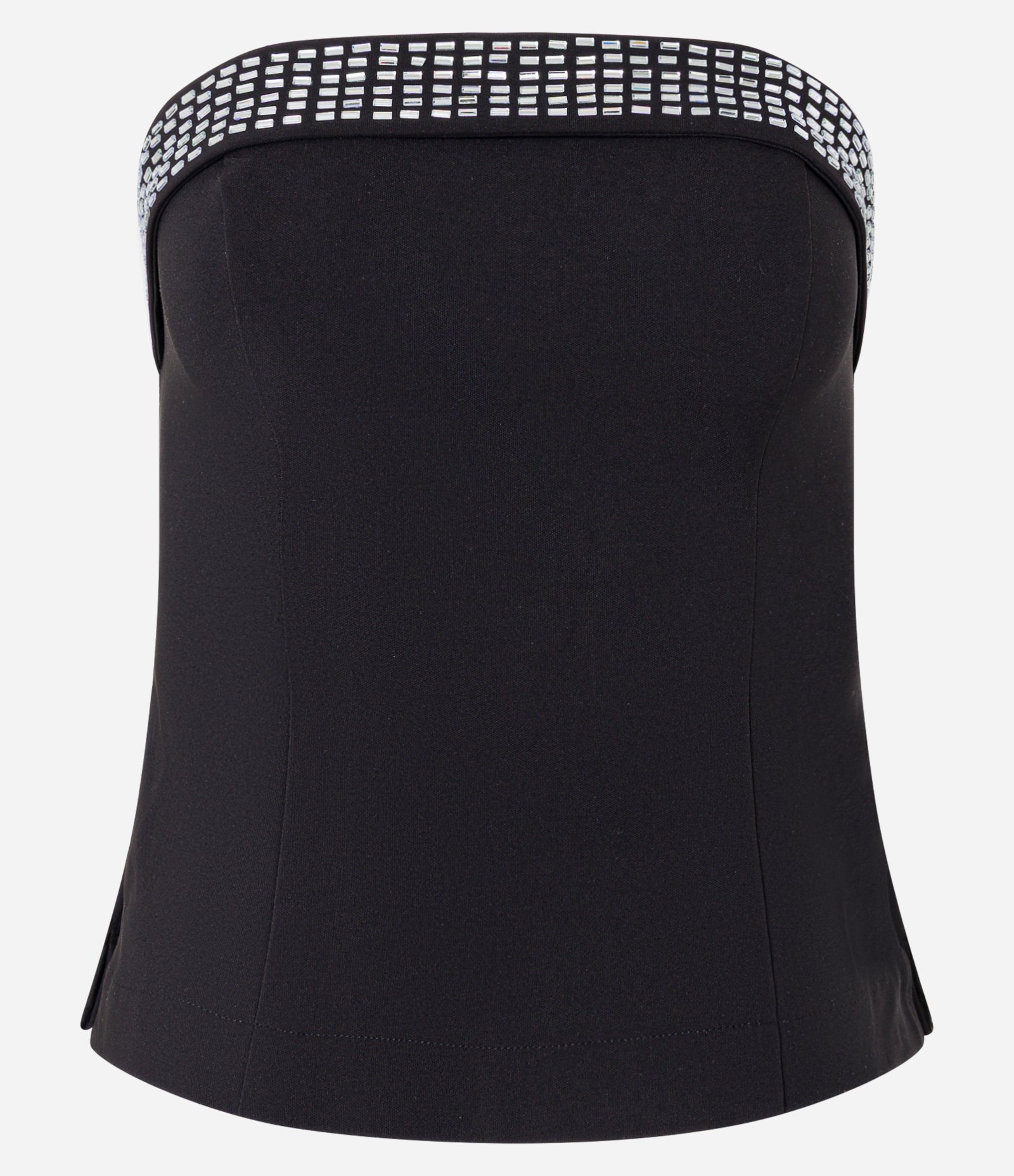 Blusa Alongada em Alfaiataria com Brilhos Aplicados Preto 6
