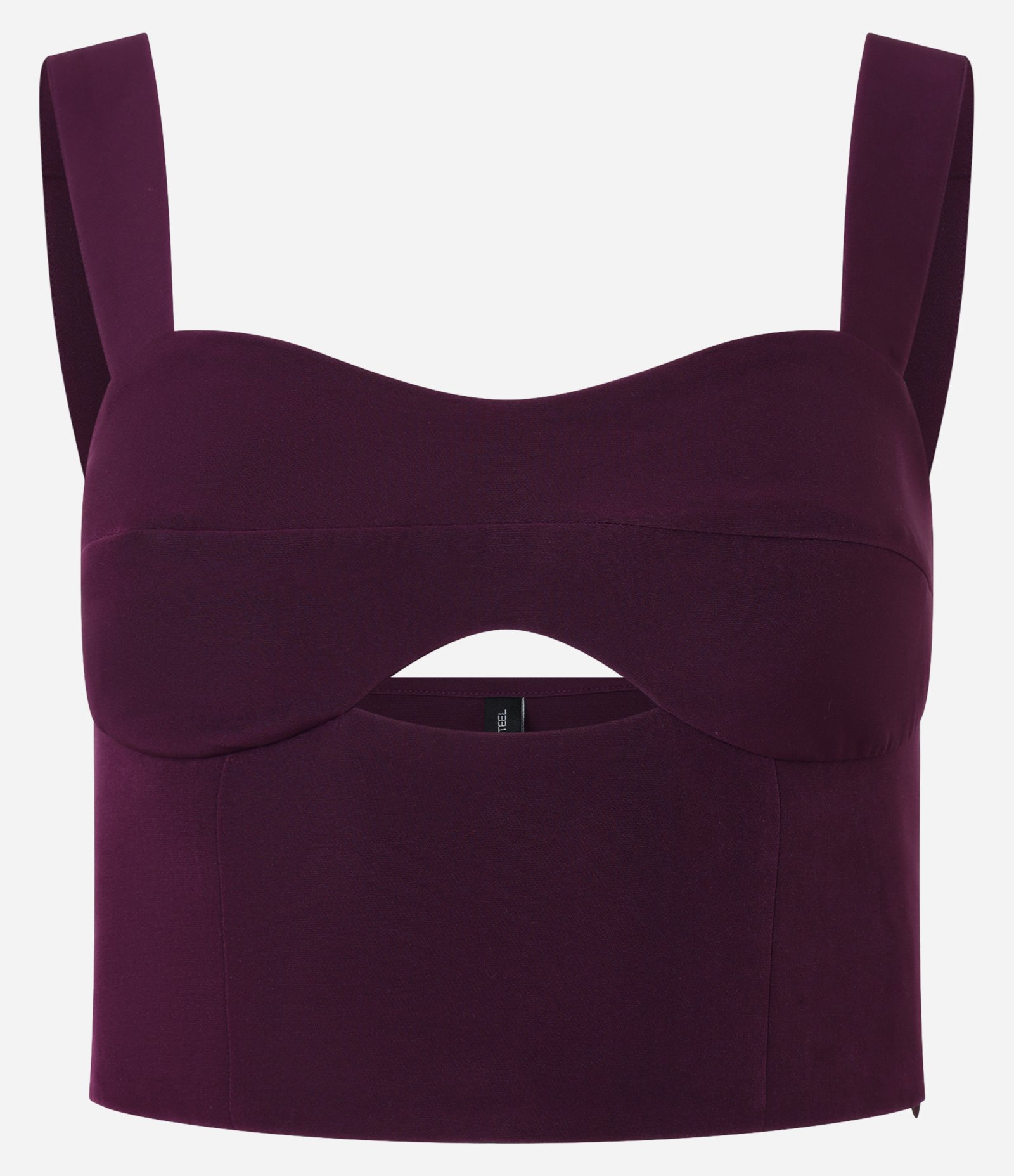 Blusa em Alfaiataria com Recorte Vazado Bordô 6