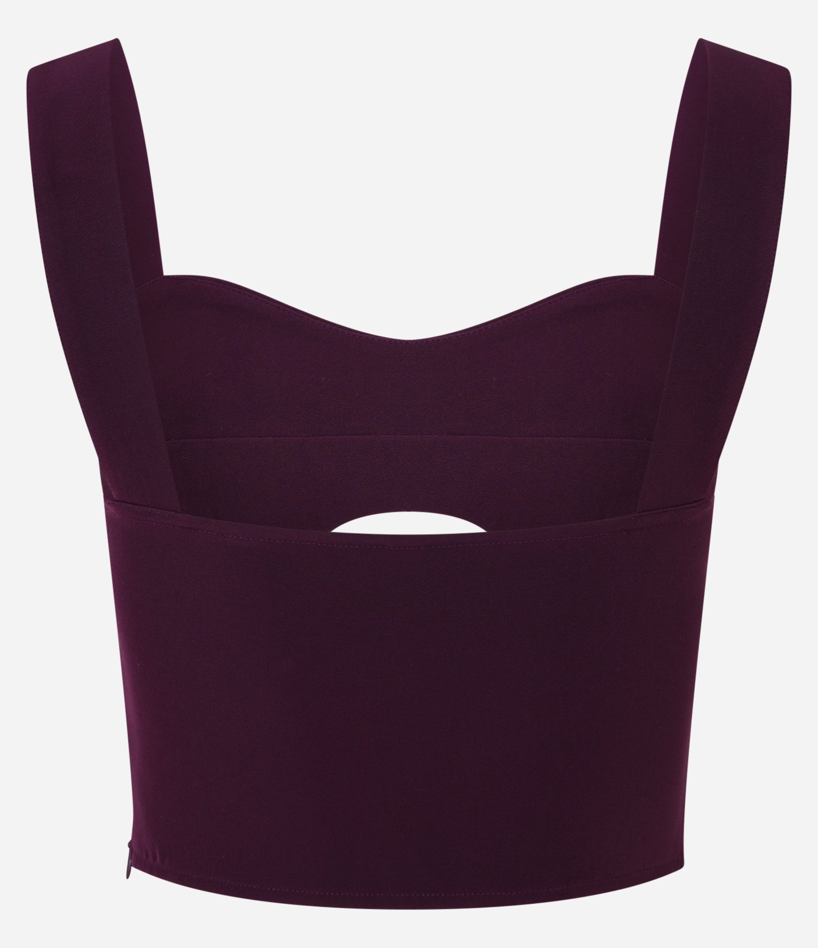 Blusa em Alfaiataria com Recorte Vazado Bordô 7