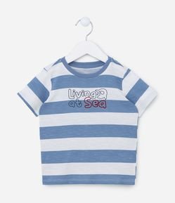 Camiseta Infantil com Estampa Listras - Tam 1 a 5 Anos