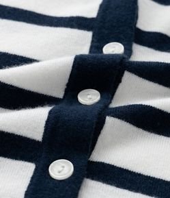 Cardigan em Tricô Leve Listrado Curve & Plus Size