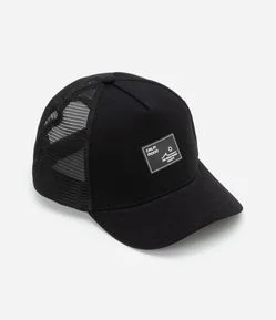 Boné Trucker Infantil em Sarja com Lettering Calm Mood - Tam U