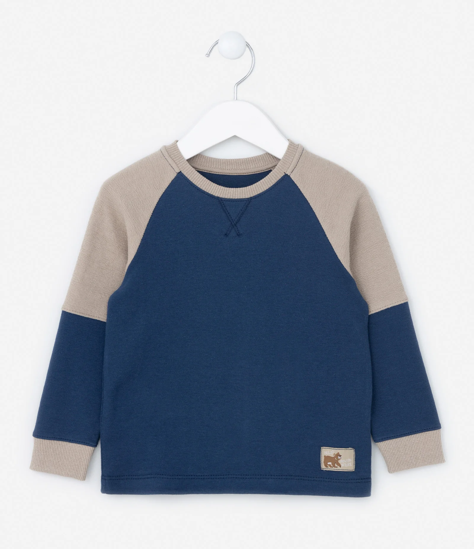 Camiseta Raglan Infantil com Recortes - Tam 1 a 5 Anos Azul 1