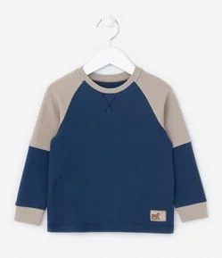 Camiseta Raglan Infantil com Recortes - Tam 1 a 5 Anos
