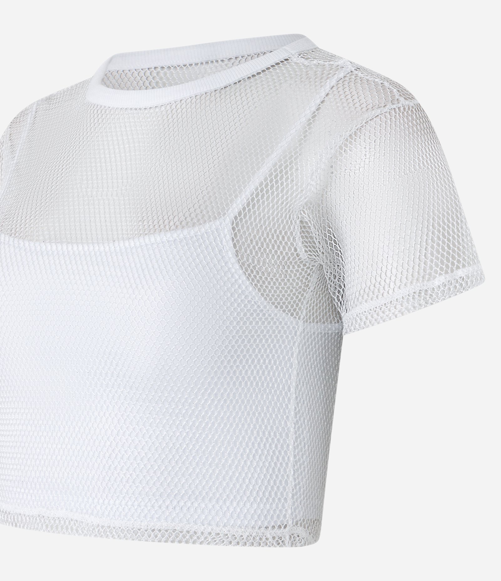 Blusa Cropped em Fio Metalizado com Top Interno Branco 4