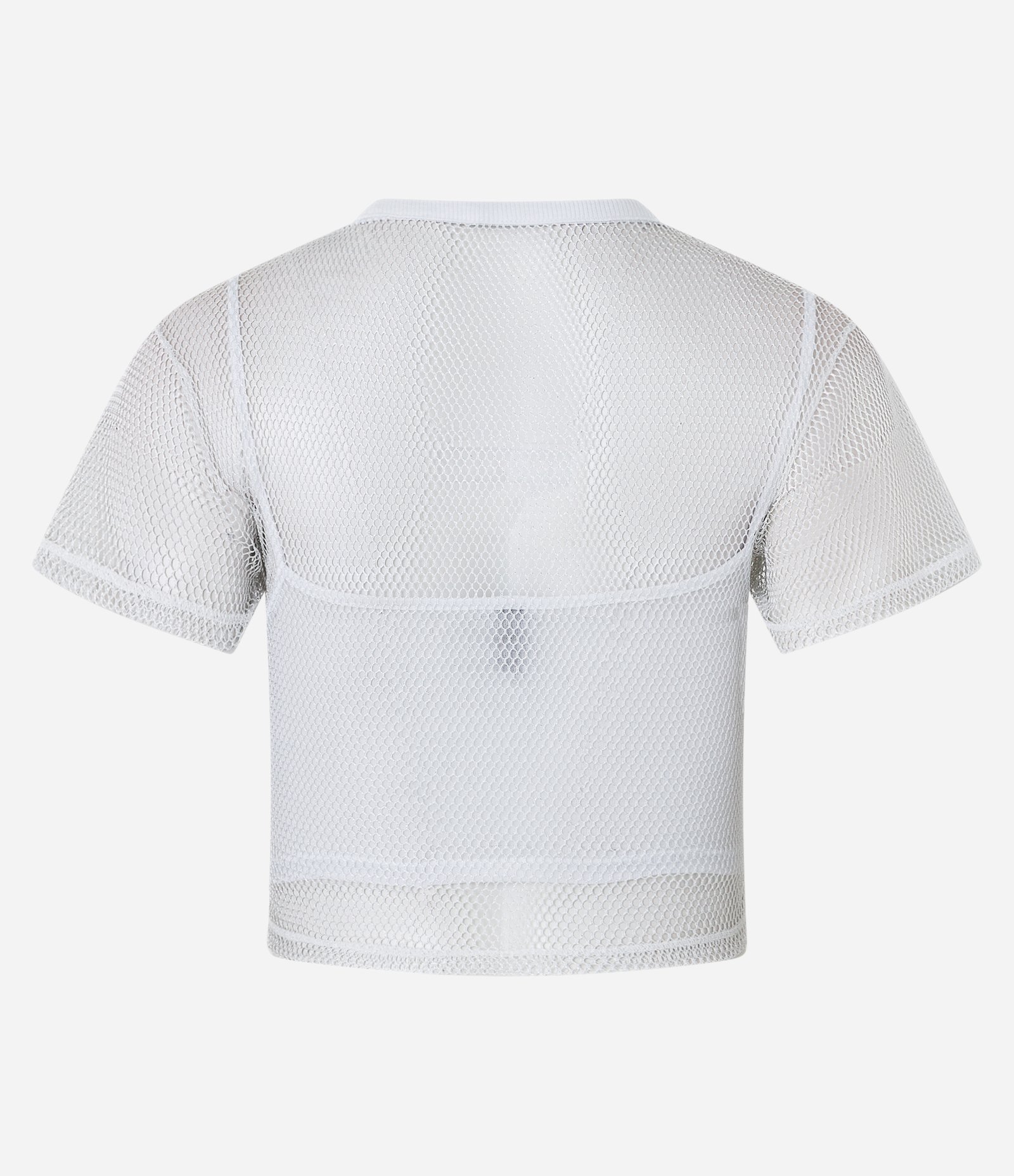 Blusa Cropped em Fio Metalizado com Top Interno Branco 5