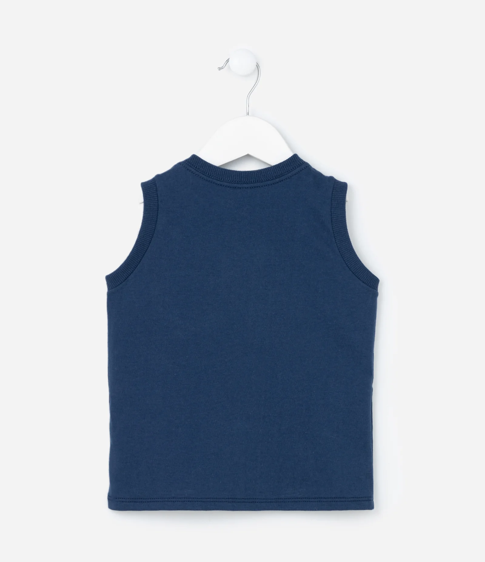 Regata infantil com Bolsinho com Estampa de Dino -Tam 1 a 4 Anos Azul 2