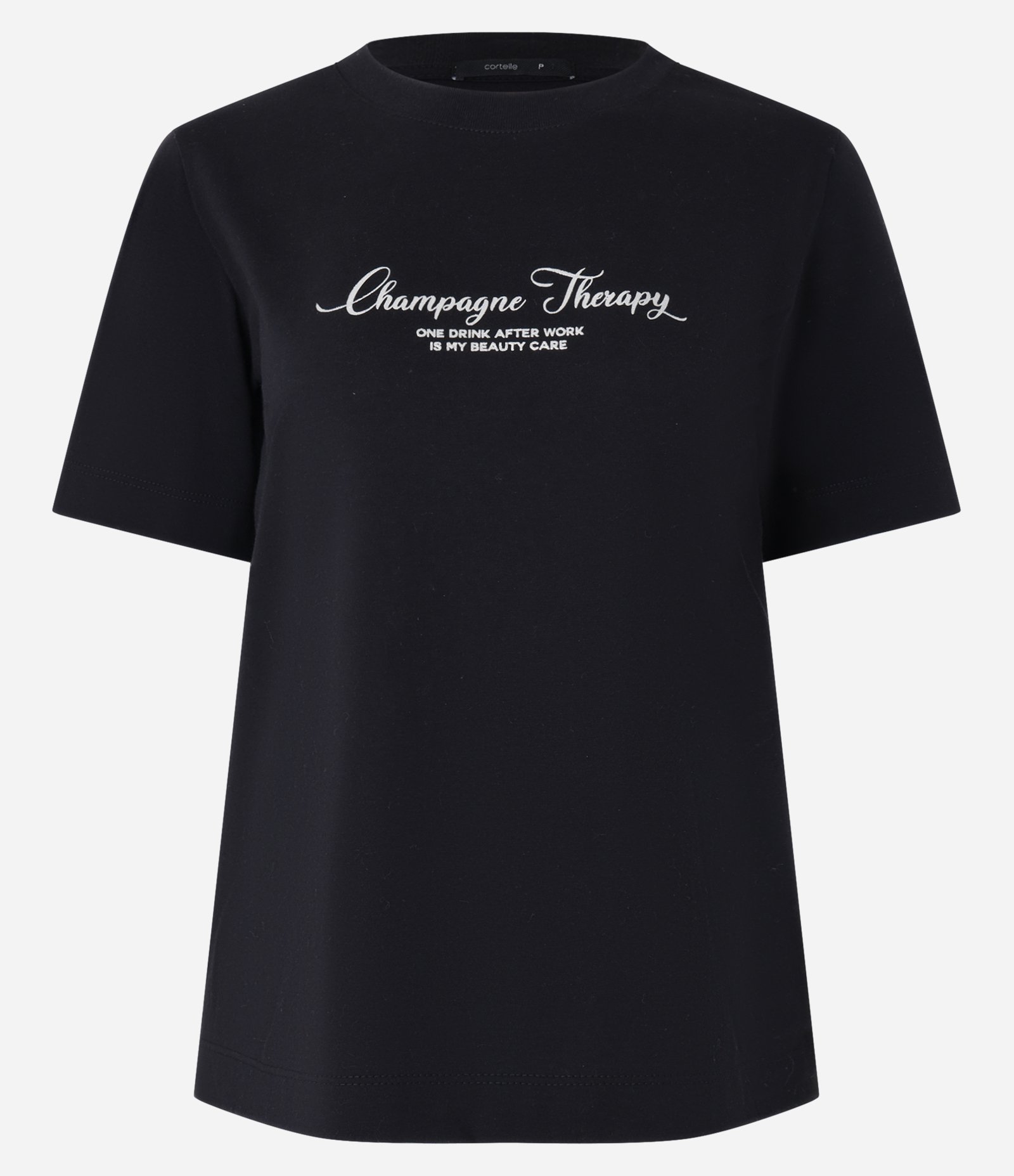 Blusa em Algodão com Estampa Champagne Therapry Preto 5