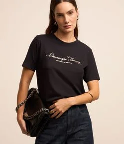 Blusa em Algodão com Estampa Champagne Therapry